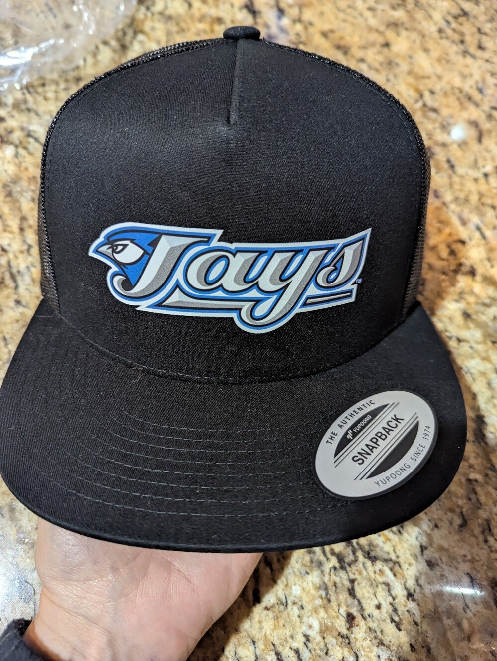Toronto Jays Black Snapback Hat with Blue Logo